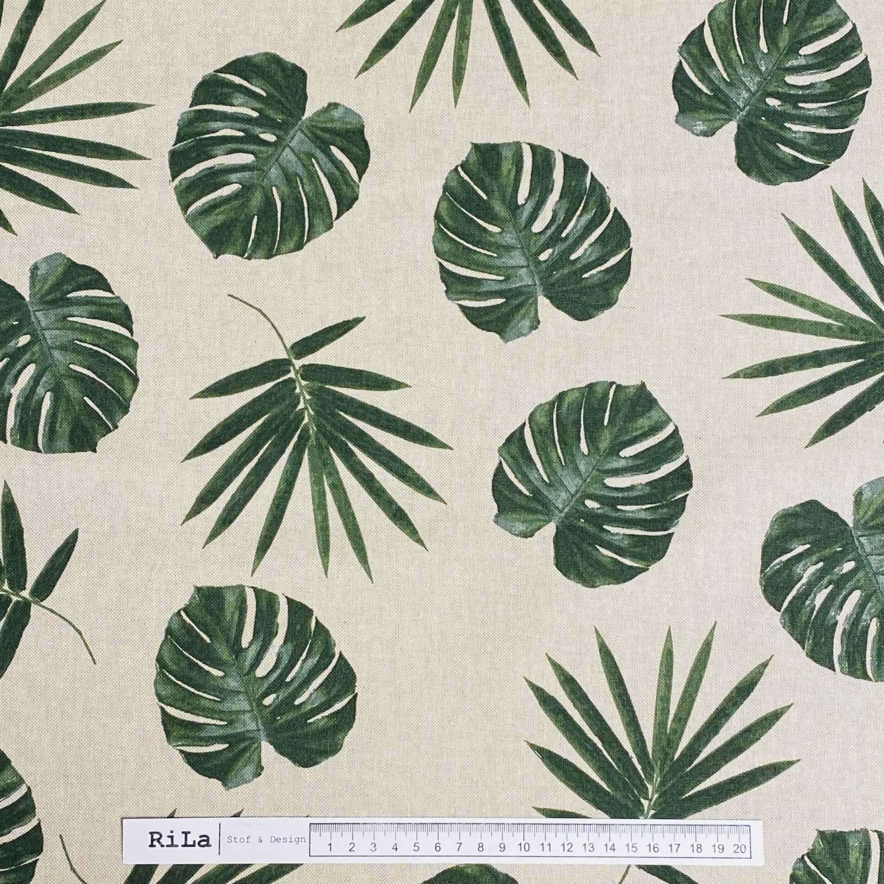 Natural Canvas grønne blade - RiLa & Design