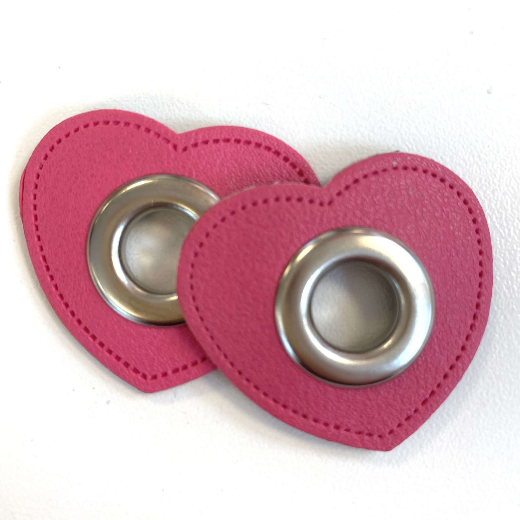 samtale myndighed kan opfattes Snørehuls patches, hjerte pink Ø10 mm - RiLa Stof & Design