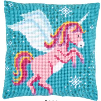 Broderi-kit: Pude, Unicorn