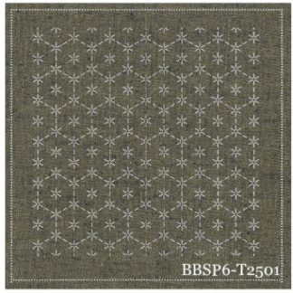 Sashiko panel: Turtle Shell, Putty