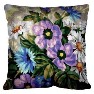 Broderi-kit, Pude, Vilde blomster